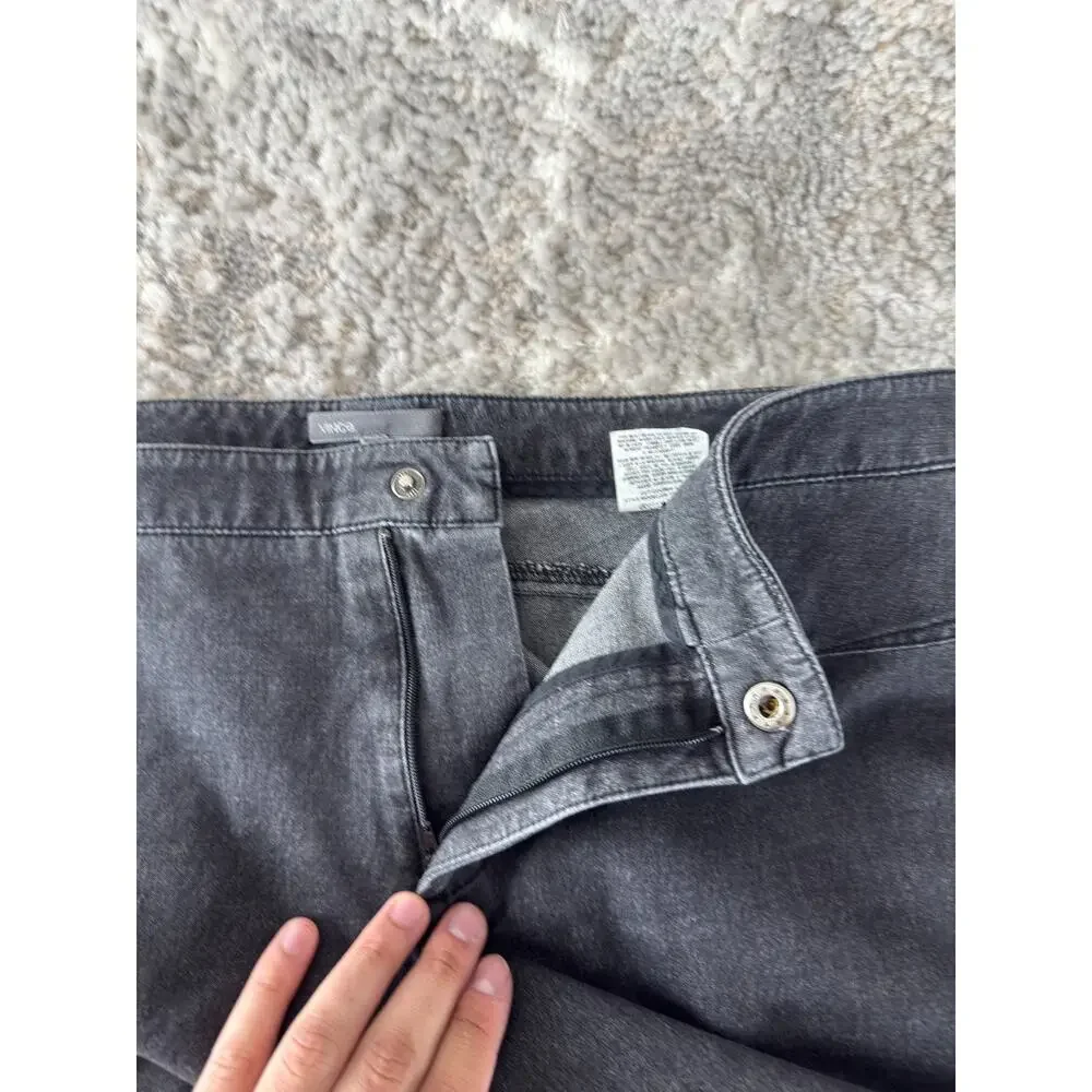 Vince Size‎ 10 Stretch Snap Button Denim Jeans Gray Flat Front Casual